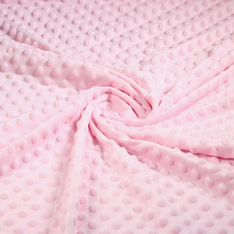 Coton Minky A Pois Premium - Rose