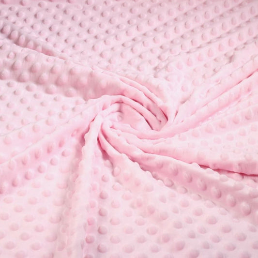Coton Minky A Pois Premium - Rose