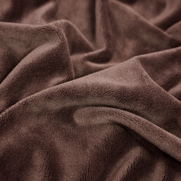 Tissu Minky Lisse Cacao | Premium | Laize 1m55