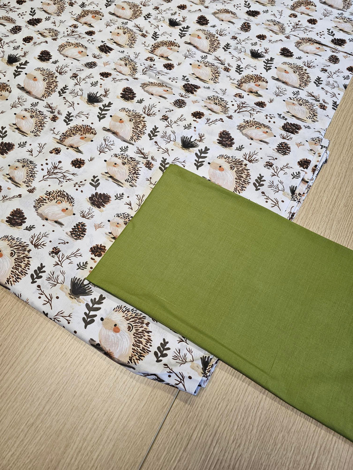 Tissu Coton Uni | Grande Laize 2m20 | Couleur Vert Olive - PopCoton