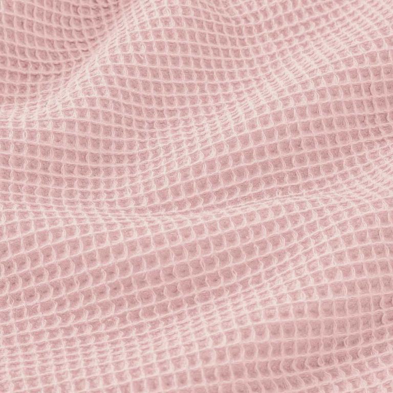 Nid d'abeille 100% Coton Gaufré | Rose Blush | 1m x 1m55