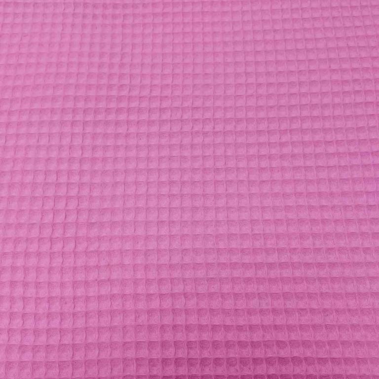 Nid d'abeille 100% Coton Gaufré | Rose Bonbon | 1m x 1m55