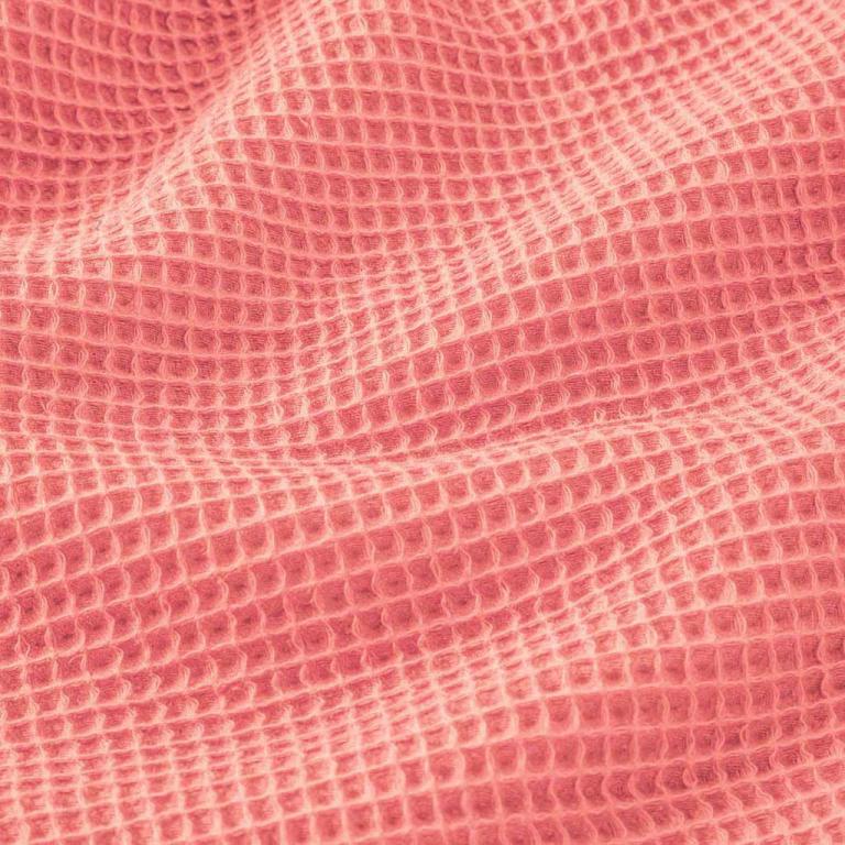 Nid d'abeille 100% Coton Gaufré | Rose Orchidée | 1m x 1m55