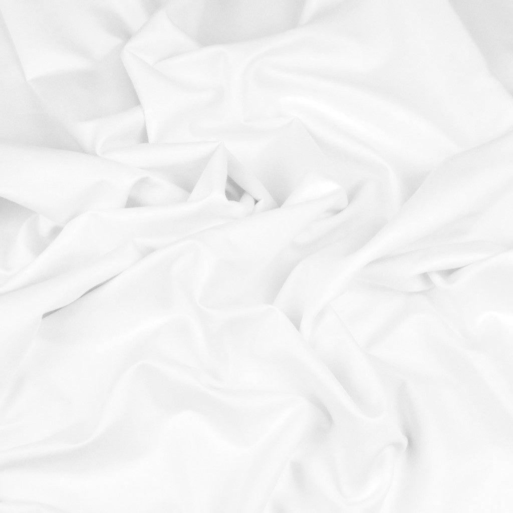 Tissu Satin De Coton Uni | Blanc