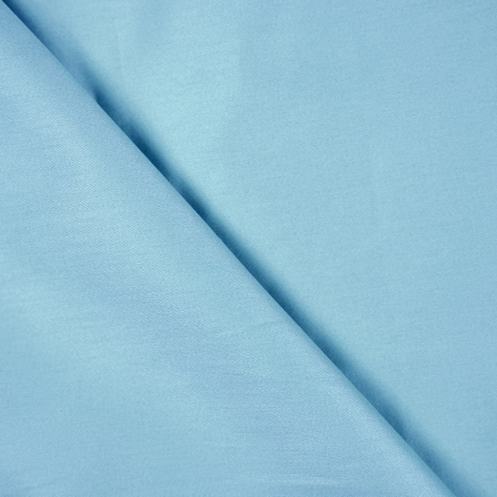 Tissu Satin De Coton Uni | Bleu Dutch Canal