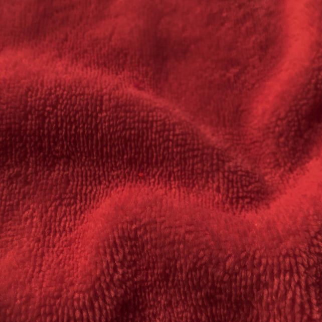 Tissu Coton Micro Eponge Bambou Rouge | Laize 1m50