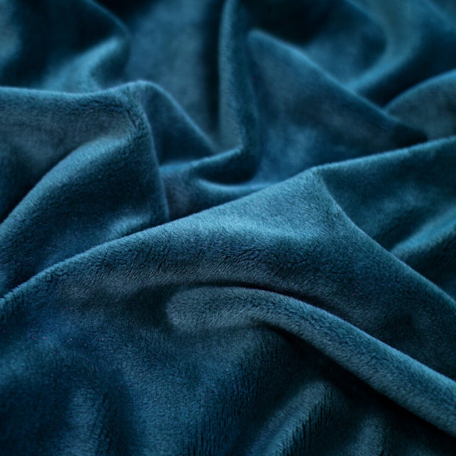 Tissu Minky Lisse Bleu Navy Poseidon | Premium | Laize 1m55