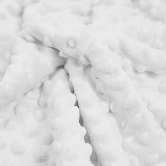 Tissu Minky A Pois Premium 380g/m² - Blanc