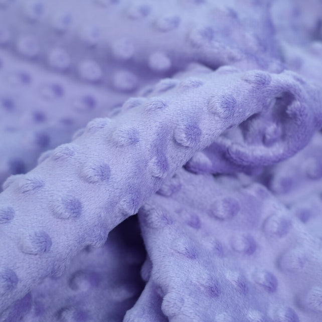 Tissu Minky A Pois Premium 380g/m² - Lavende