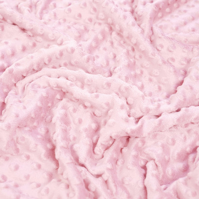Tissu Minky A Pois Premium 380g/m² - Rose