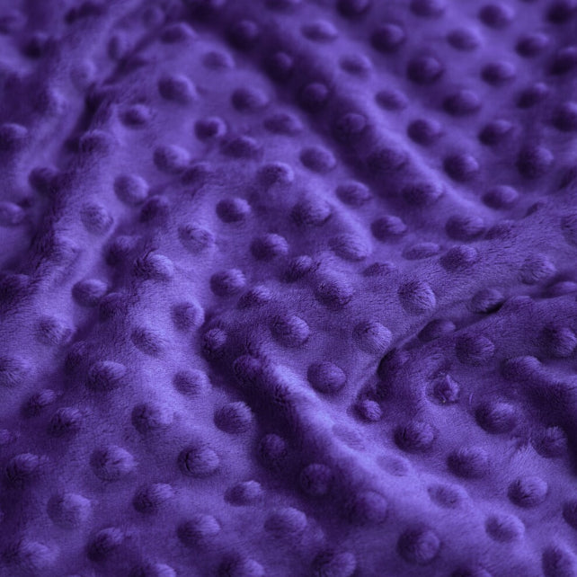 Tissu Minky A Pois Premium 380g/m² - Violet Passion
