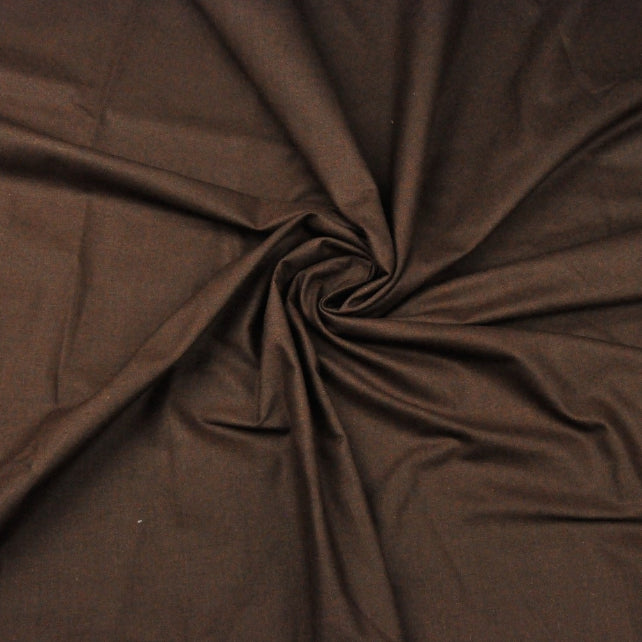 Tissu Coton Uni | Grande Laize 2m20 | Couleur Brun Cacao