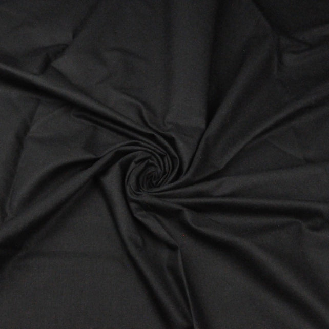 Tissu Coton Uni | Grande Laize 2m20 | Couleur Noir