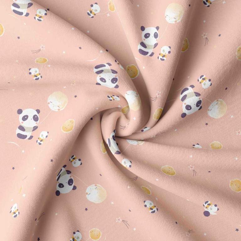 Panda Ciel Pêche | 1m x 1m50 - PopCoton