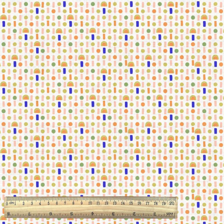 Ronds & Carrés Miho Blanc Cassé | 1m x 1m50