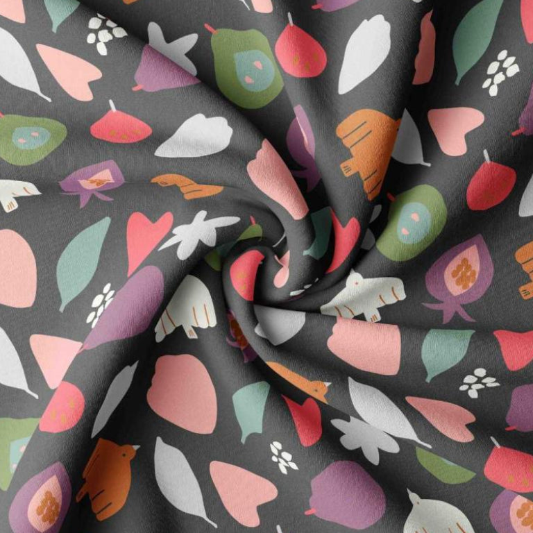 Fruits Flio Fond Charbon | 1m x 1m50
