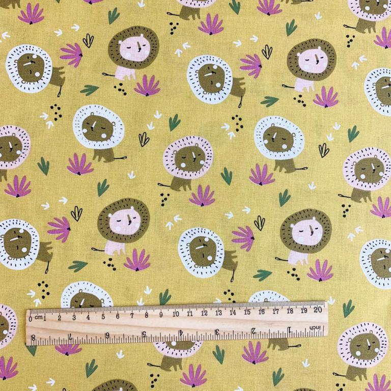 Lion Konka Fond Moutarde | 1m x 1m50