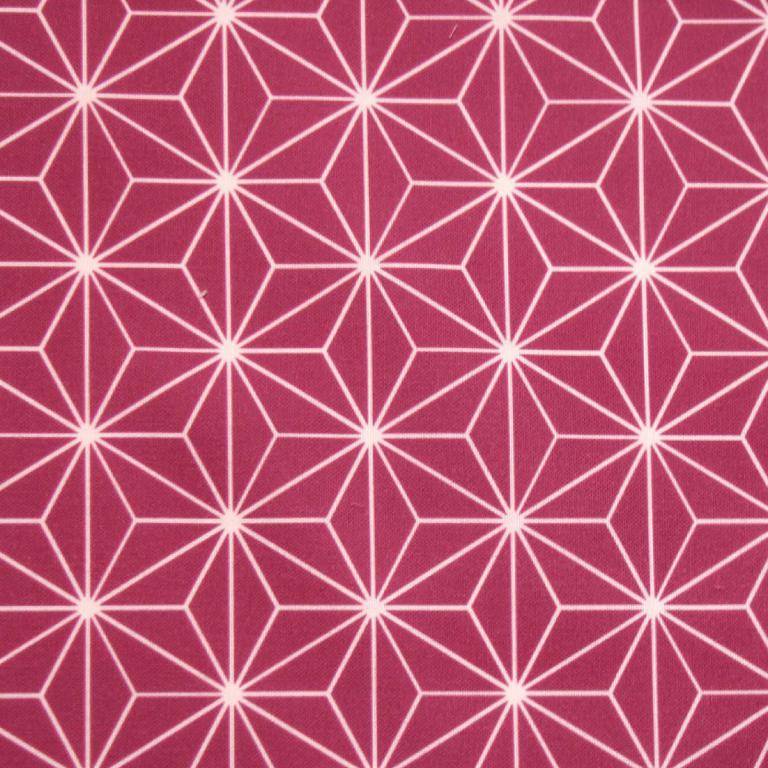 Triangles Casual Fond Framboise | 1m x 1m50