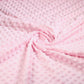 Tissu Minky A Pois Premium 380g/m² - Rose