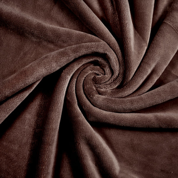 Tissu Minky Lisse Cacao | Premium | Laize 1m55
