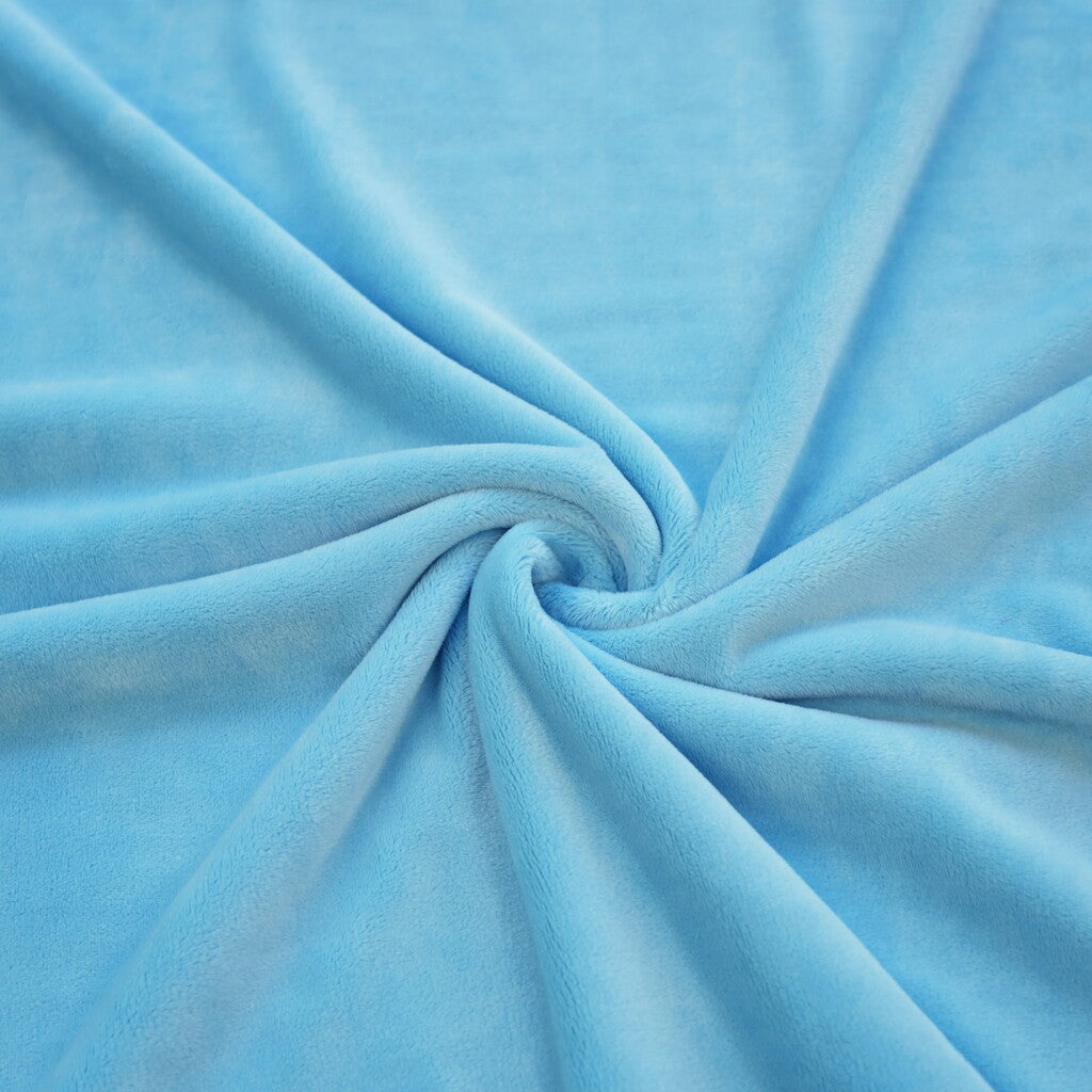 Coton Minky Lisse Beu Ciel | Premium | 1m x 1m60