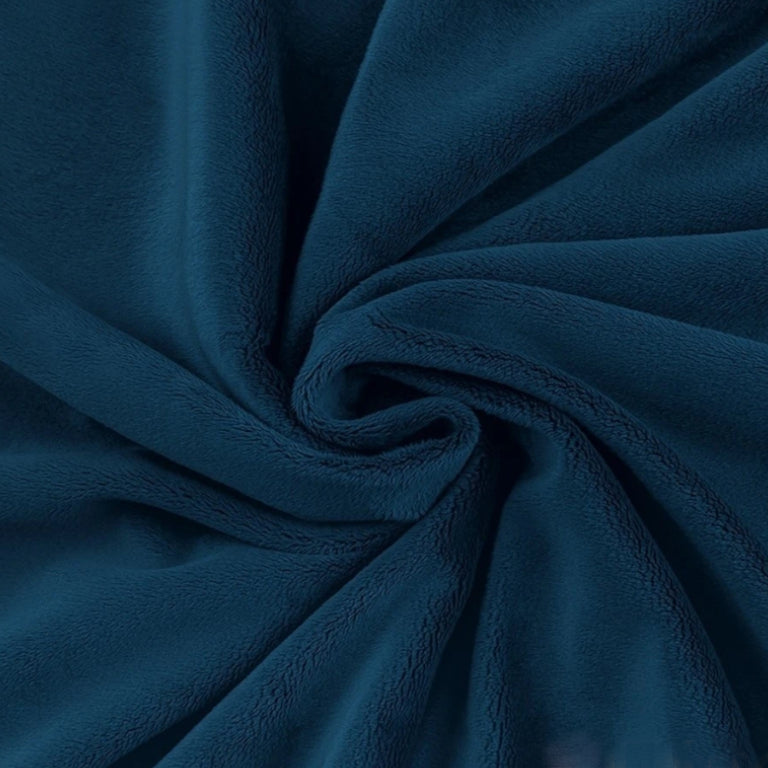 Coton Minky Lisse Bleu Navy Poseidon | Premium | 1m x 1m60