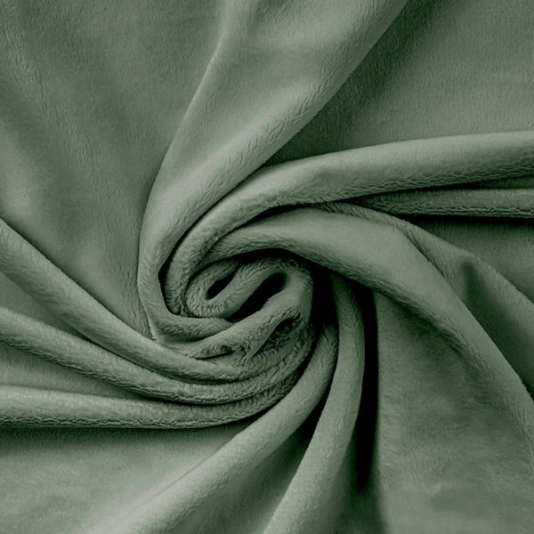 Coton Minky Lisse Vert Jadeite | Premium | 1m x 1m60