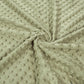 Coton Minky A Pois Premium - Beige Olive Tidal Foam