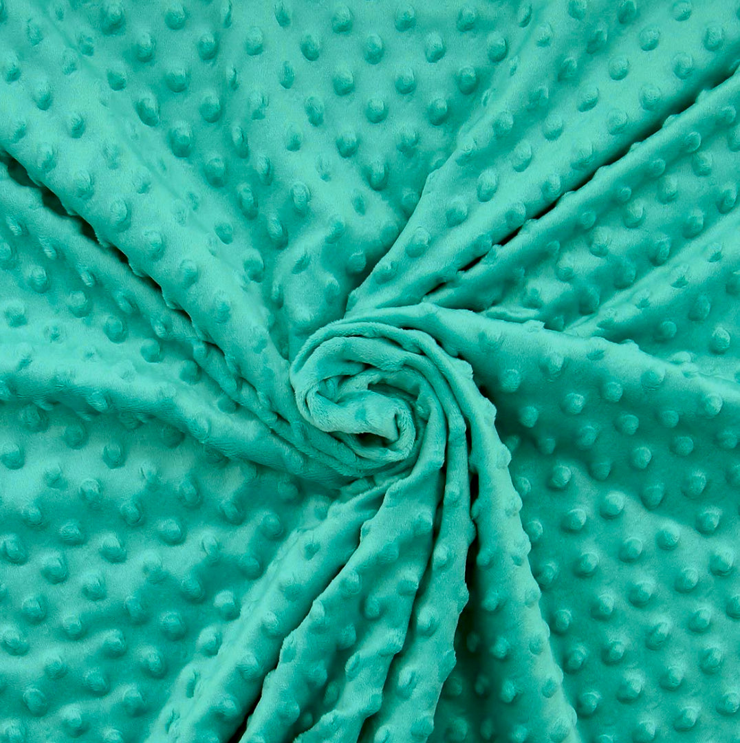 Coton Minky A Pois Premium - Turquoise