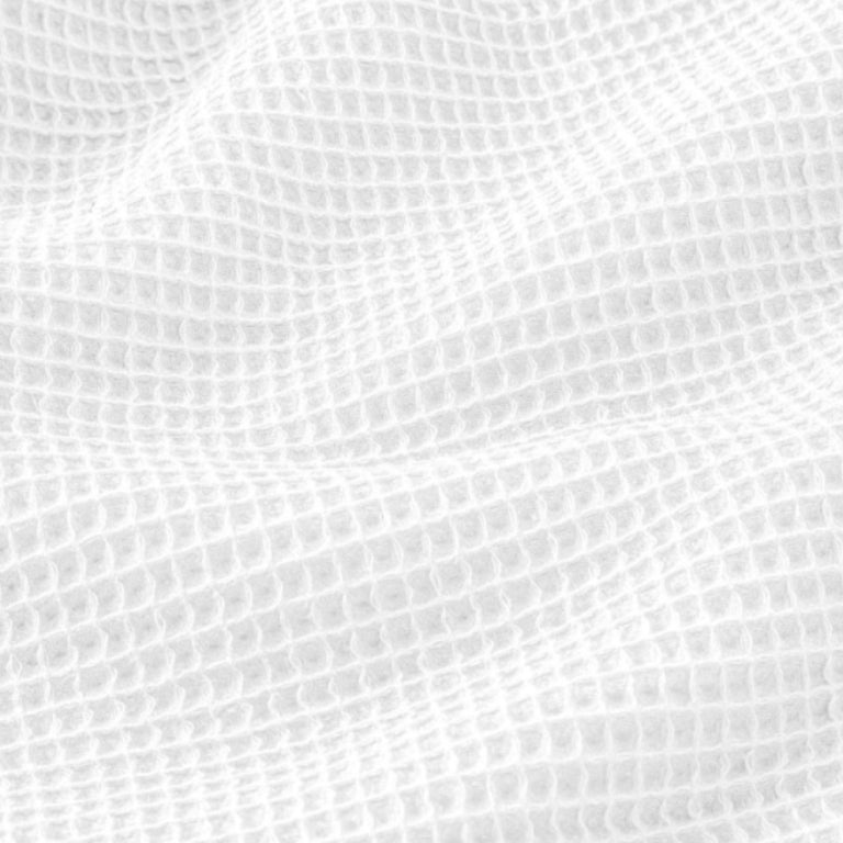Nid d'abeille 100% Coton Gaufré | Blanc | Laize 1m55