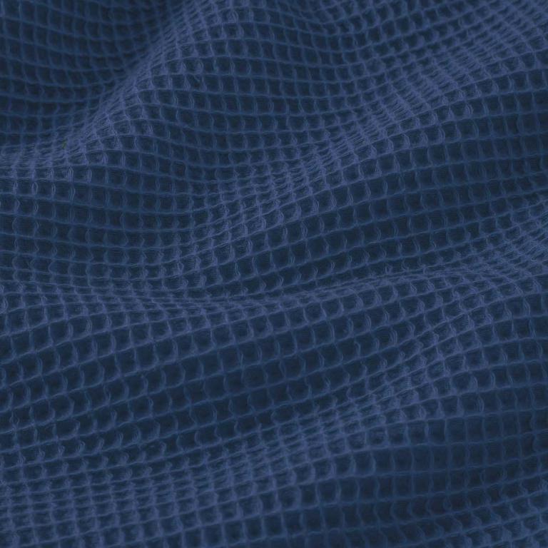 Nid d'abeille 100% Coton Gaufré | Bleu Indigo | 1m x 1m55
