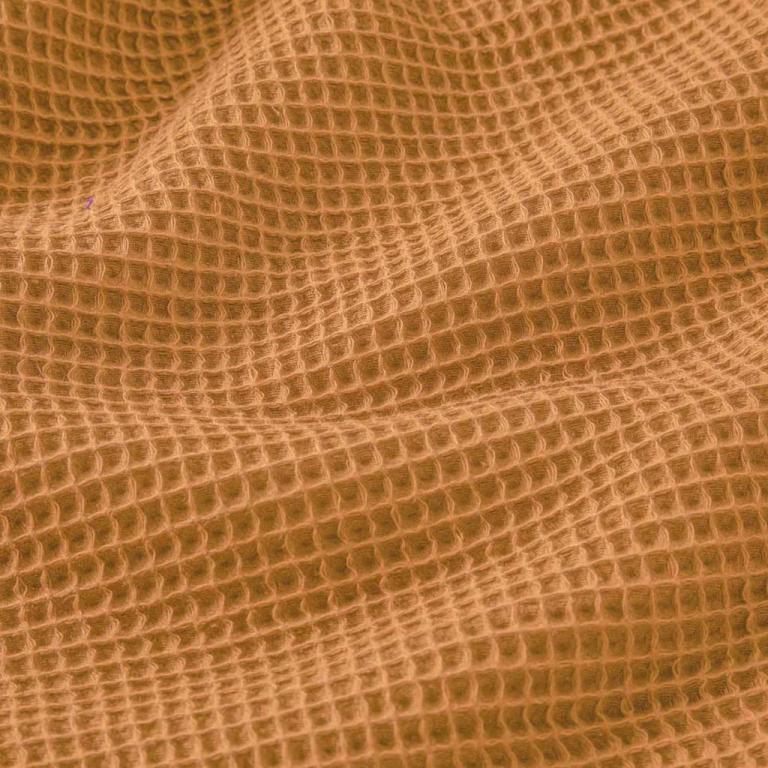 Nid d'abeille 100% Coton Gaufré | Camel | 1m x 1m55