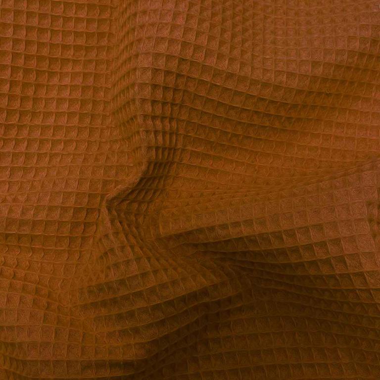 Nid d'abeille 100% Coton Gaufré | Caramel | 1m x 1m55