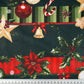 Coton Banderoles De Noël Sur Fond Vert | Laize 1m55