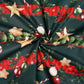 Coton Banderoles De Noël Sur Fond Vert | Laize 1m55
