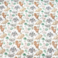 Coton Dinosaures Baby Brun Gris Feuilles | Laize 1m60