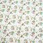 Coton Dinosaures Prairie Brun Vert Fond Blanc | Laize 1m60