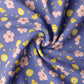 Tissu Coton Fleurs Jela Bleu | Laize 1m50