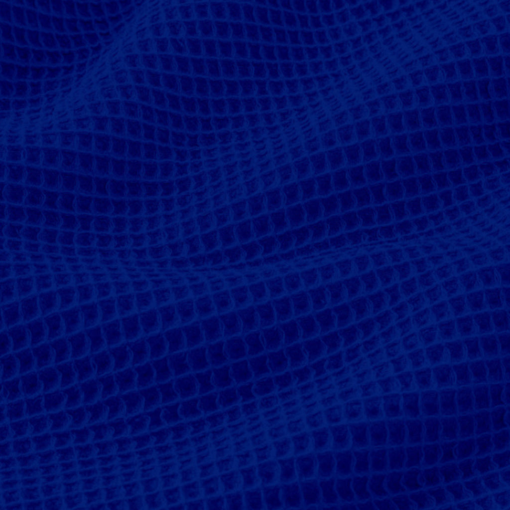 Tissu Nid d'abeille 100% Coton Gaufré | Bleu Cobalt | Laize 1m55