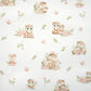 Coton Chouette et Fleurs Fond Blanc | Laize 1m60