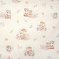 Coton Chouette et Fleurs Fond Pêche | Laize 1m60