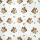 Tissu Coton Famille Ourson Fond Blanc | Laize 1m55