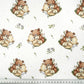 Tissu Coton Famille Ourson Fond Blanc | Laize 1m55