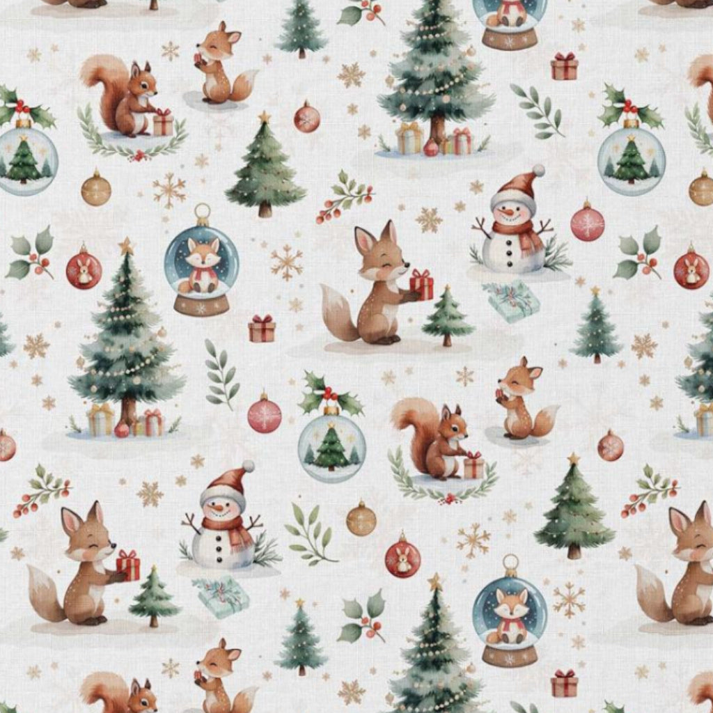 Tissu Coton Dounoël Numérique Fond Blanc | Laize 1m50