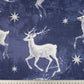 Coton Noël Rennes Magiques Fond Bleu Navy | Laize 1m60