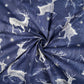 Coton Noël Rennes Magiques Fond Bleu Navy | Laize 1m60