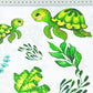 Tissu Coton Tortue de Mer Fond Blanc | Laize 1m55