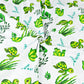 Tissu Coton Tortue de Mer Fond Blanc | Laize 1m55