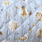 Tissu Coton Matelassé Réversible | Blini Bloubi Baltique | Carreaux