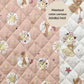 Tissu Coton Matelassé Réversible | Blini Bloubi Rose Poudre | Carreaux